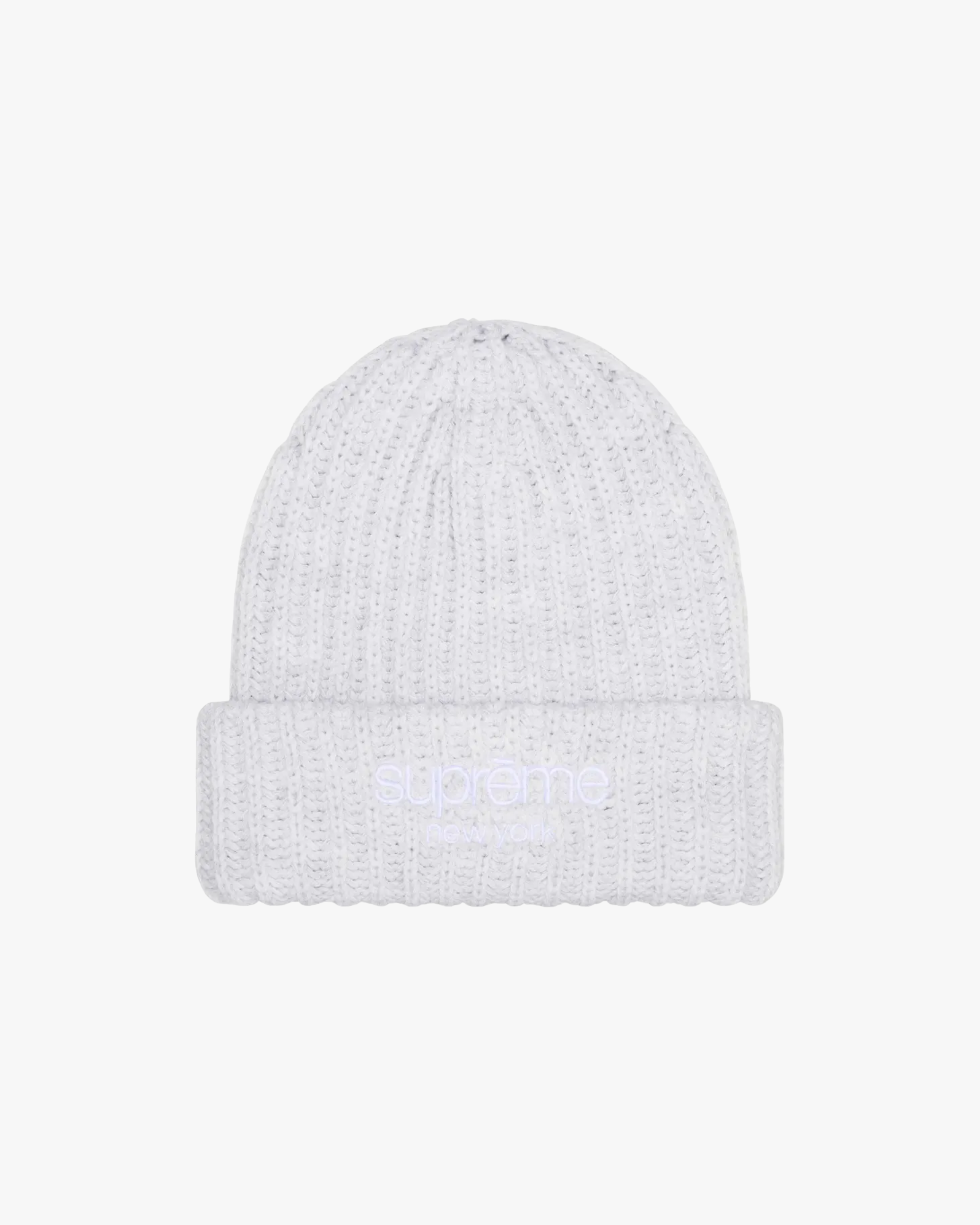Supreme Chunky Rib Classic Logo Beanie White – SWOOSH