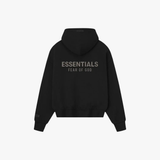 Essentials Fear of God Classic Full Zip Up Hoodie Jet Black