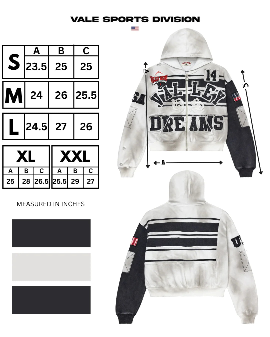 Vale Forever Collage Zip Up Hoodie Oreo