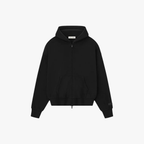 Essentials Fear of God Classic Full Zip Up Hoodie Jet Black