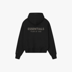 Essentials Fear of God Classic Full Zip Up Hoodie Jet Black
