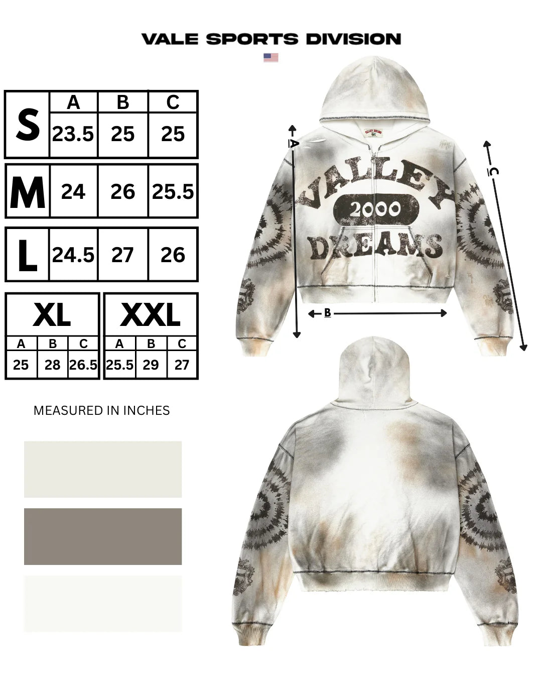 Vale Forever Spiral Zip Up Ash Grey