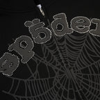 Sp5der OG WEB V2 RHINESTONE ZIP UP Black
