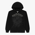 Sp5der OG WEB V2 RHINESTONE ZIP UP Black