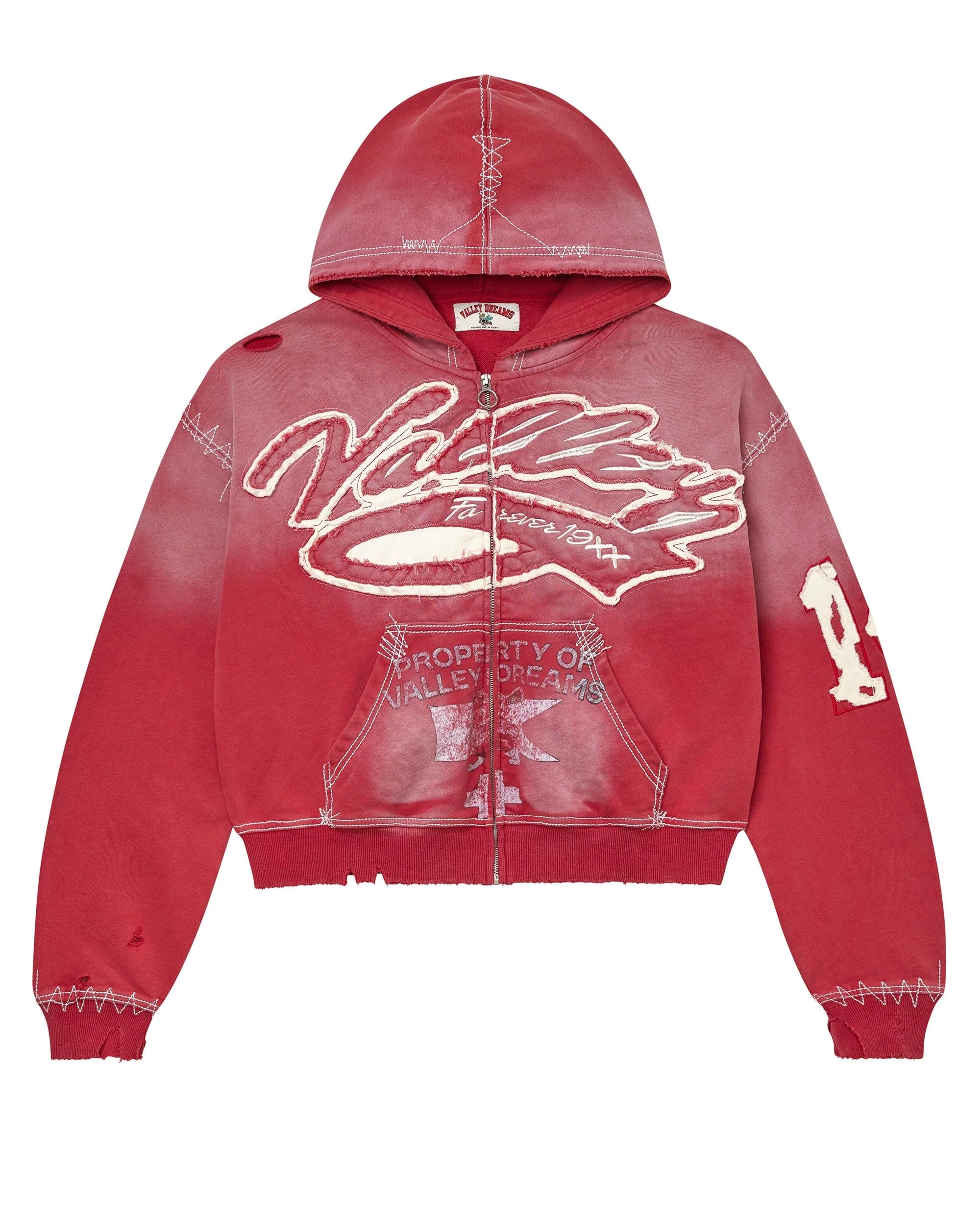 Vale Forever Religion Red Zip Up