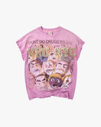 Vale Forever No Drugs Tank Pink