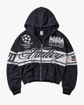Vale Forever Black Cursive Zip Up Hoodie