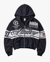 Vale Forever Black Cursive Zip Up Hoodie