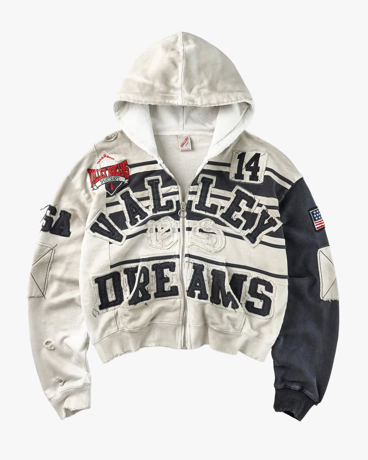 Vale Forever Collage Zip Up Hoodie Oreo