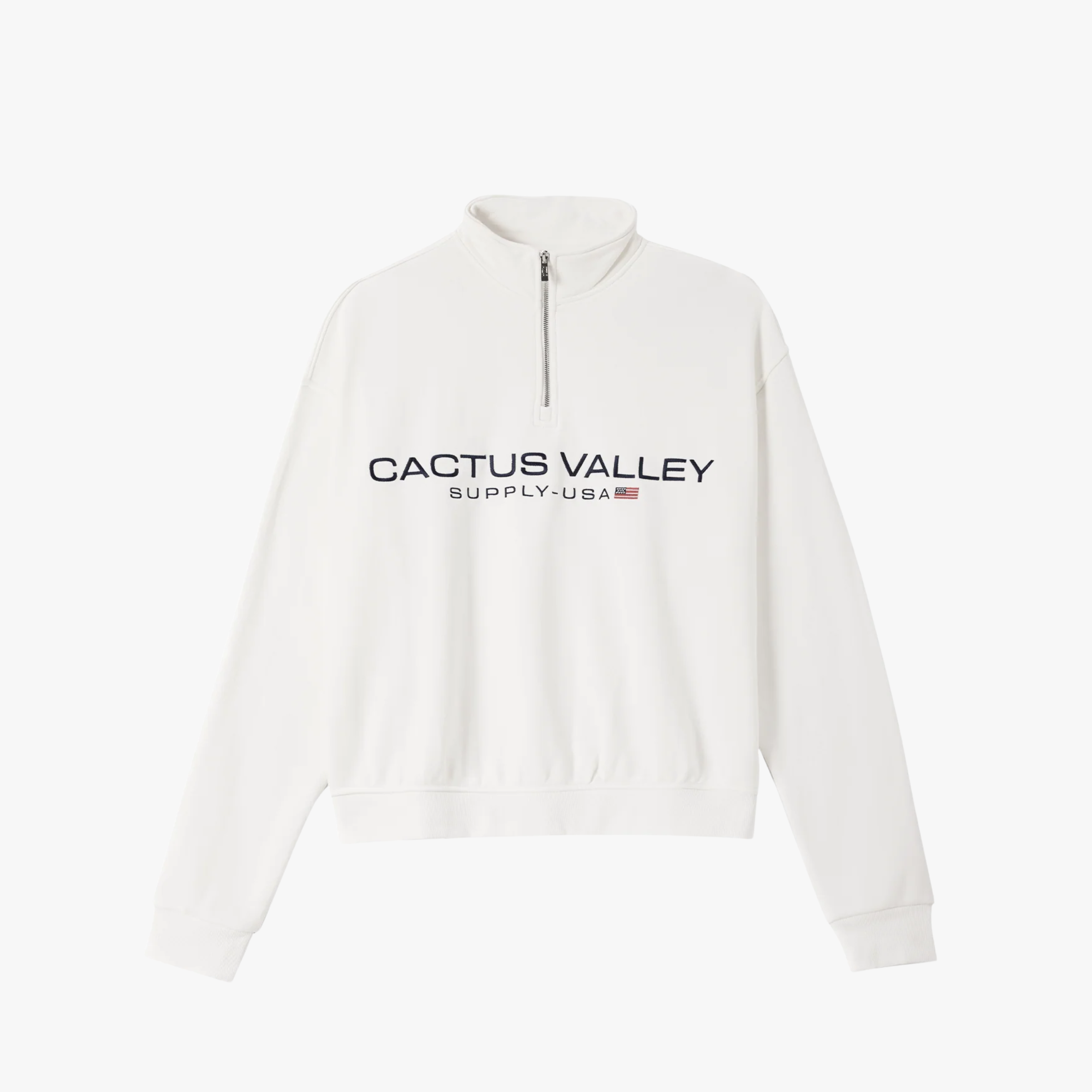 Azva USA QUARTER ZIP White