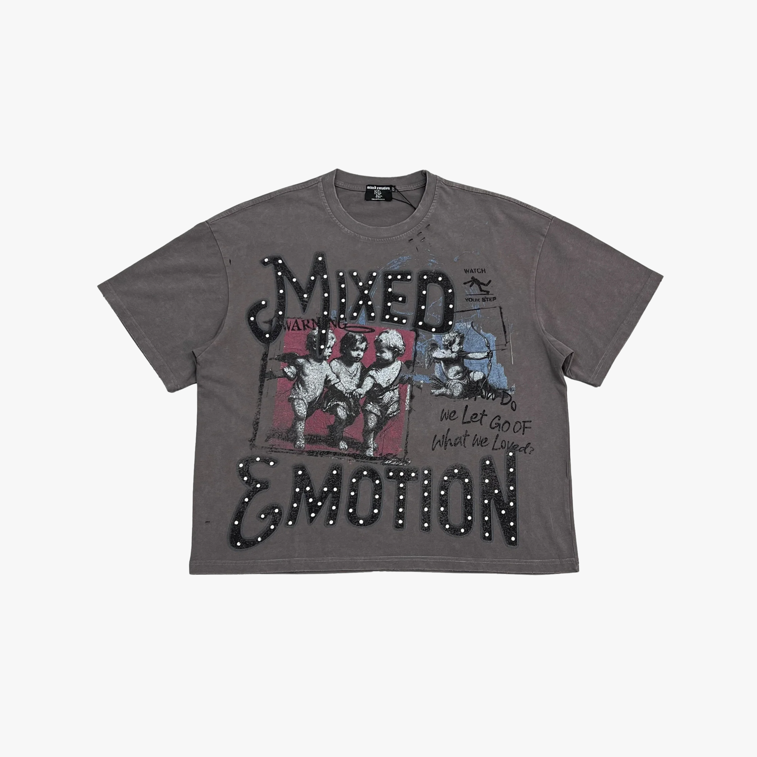 Mixed Emotion Friends Grey Tee