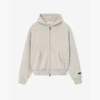 Essentials Fear Of God Heather Stone Zip-Up Hoodie
