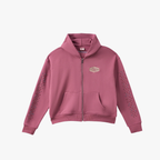 Azva Crystal Cactus Zip Hoodie Raspberry