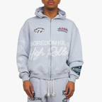 Boredom Kills Highroller Hoodie Grey