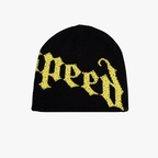 Godspeed OG Logo Studded Beanie Black Yellow