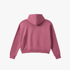 Azva Crystal Cactus Zip Hoodie Raspberry