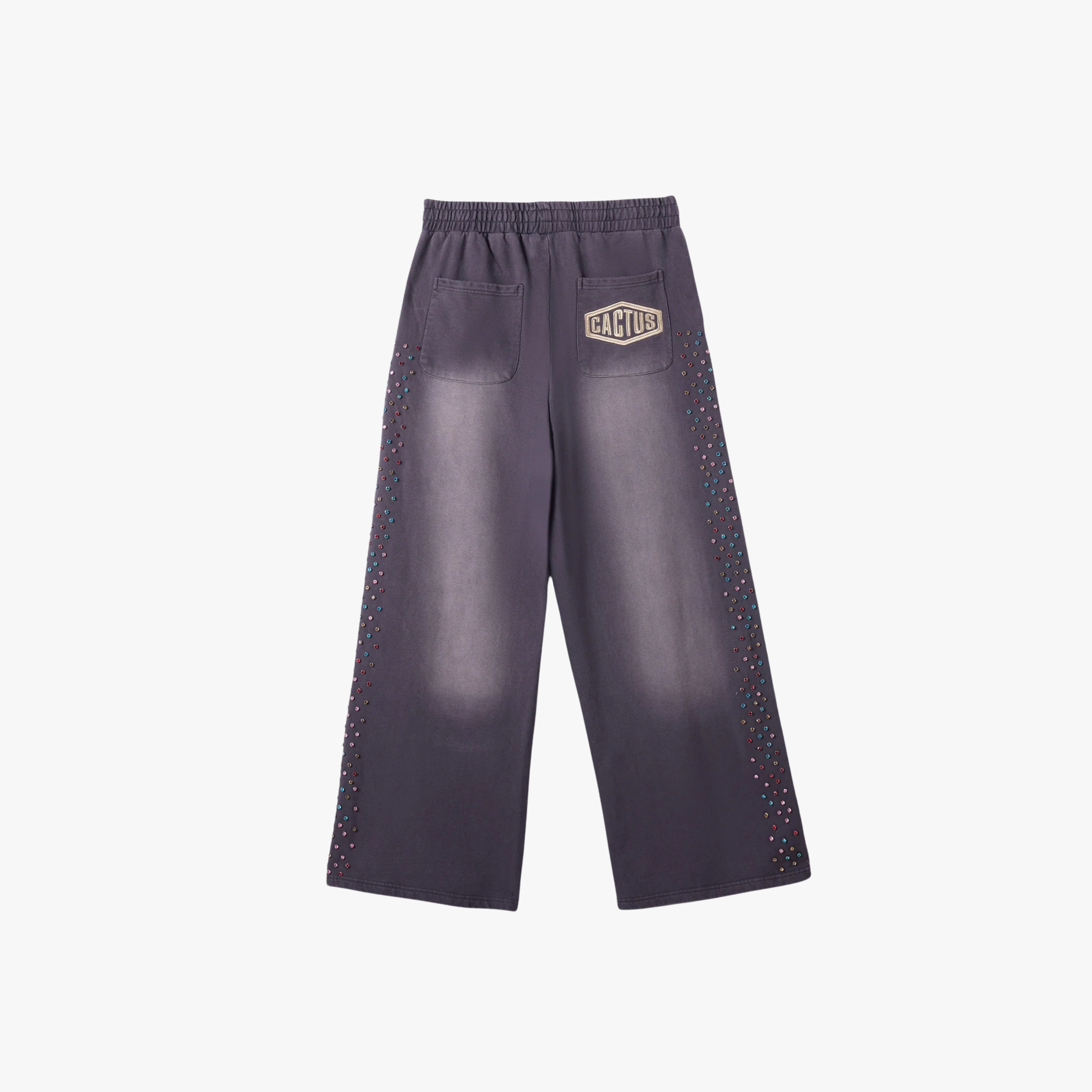 AZVA Crystal Cactus Vintage Black Sweats