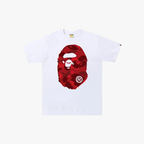 BAPE Color Camo Big Ape Head Tee White/Red