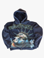 Godspeed Sunken Liberty Zip Up Hoodie Washed Grey