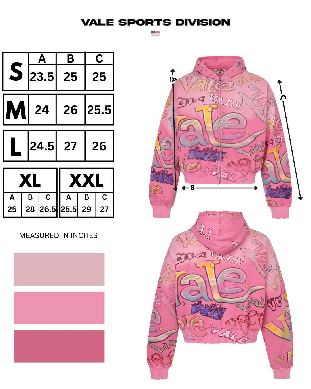 Vale Forever BUBBLEGUM ZIP UP
