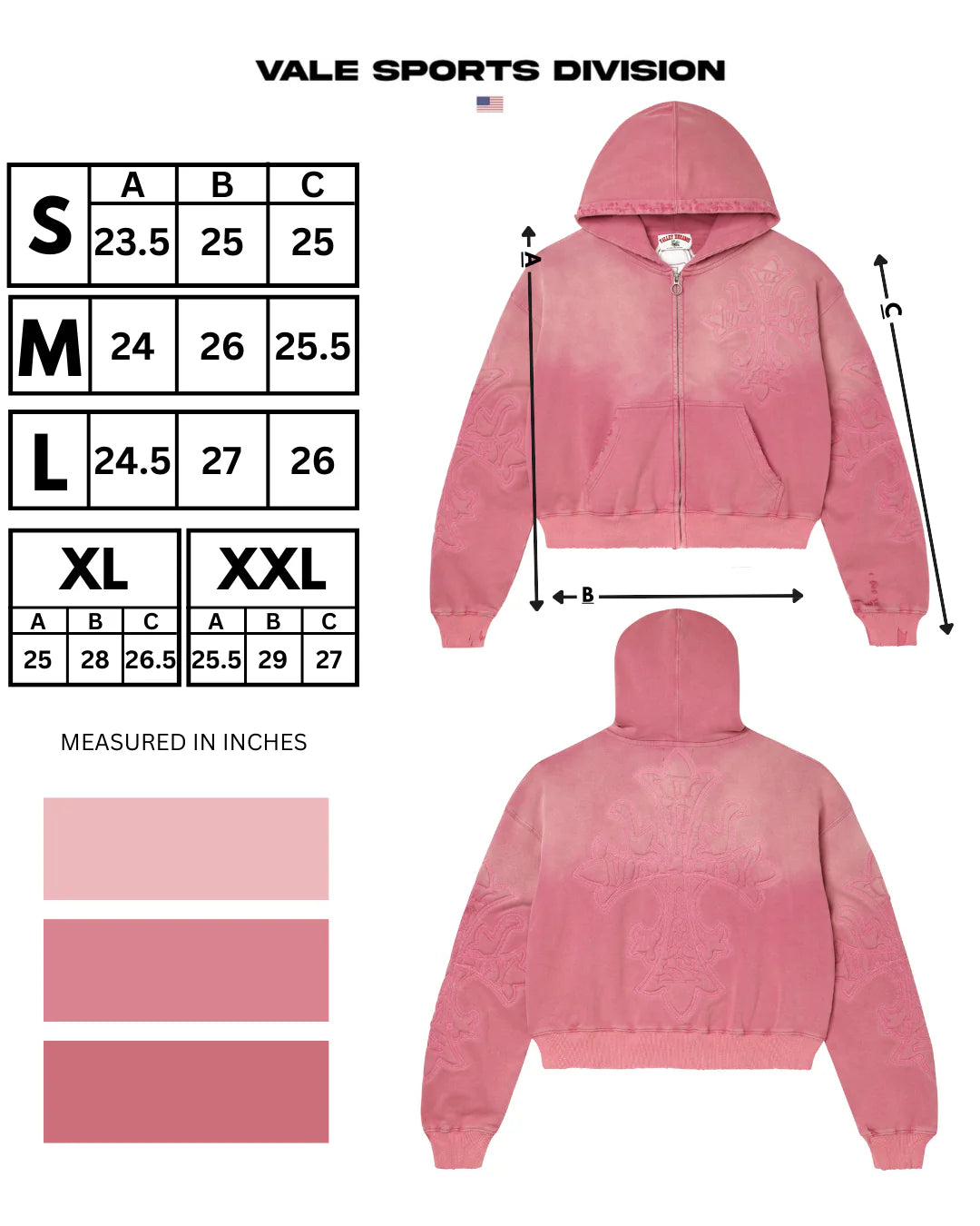 Vale Forever carver Zip Up rozay pink