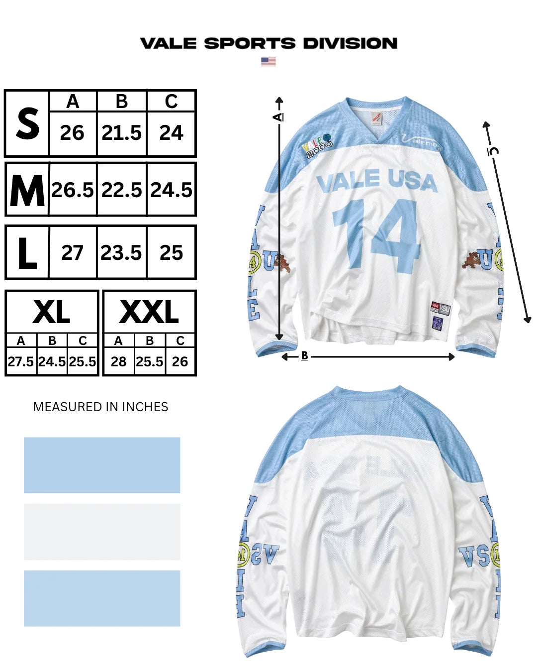 Vale Forever Skies Jersey Baby Blue
