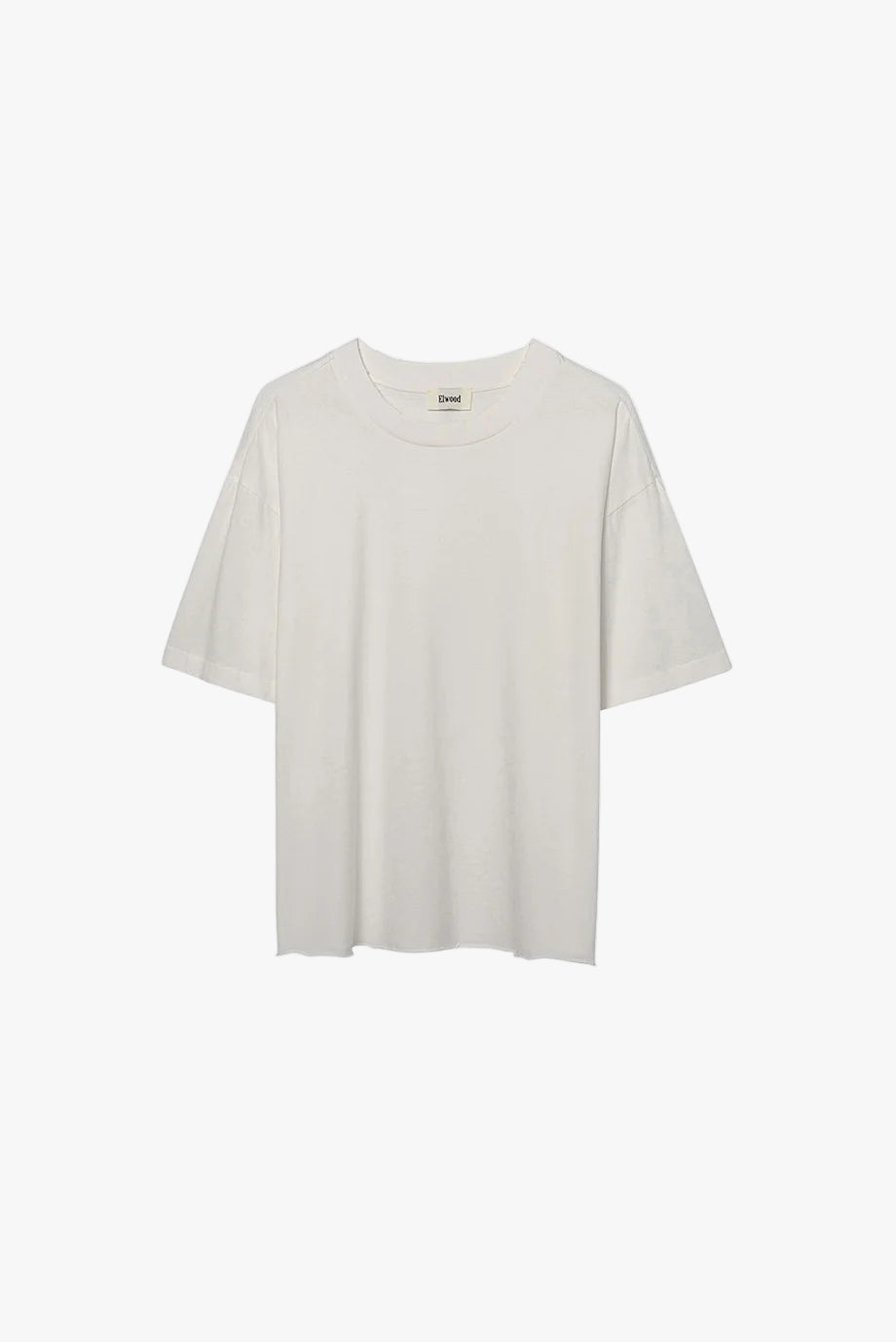 Elwood Oversized Crop Core Tee Vintage White