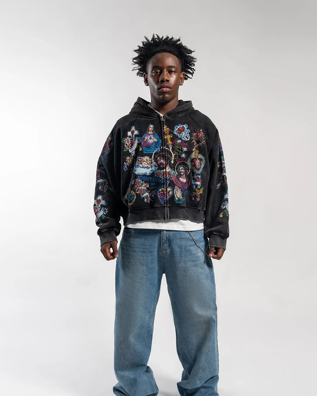 We Are Righteous Risen King Black Zip UP