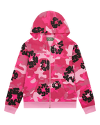 Denim Tears The Cotton Wreath Zip Sweatshirt Pink Camo