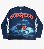 Godspeed Sea Sick Navy Long Sleeve