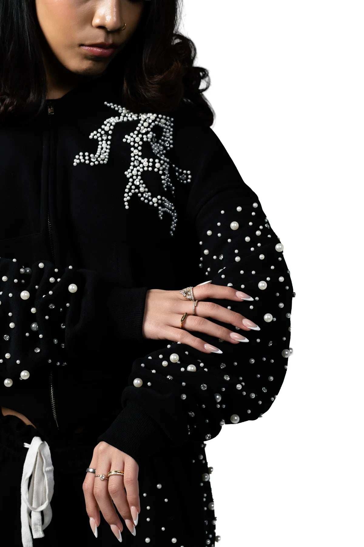 Mixed Emotion Black Pearl Hoodie