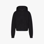 SKIMS Cotton Fleece ZIp Up Black