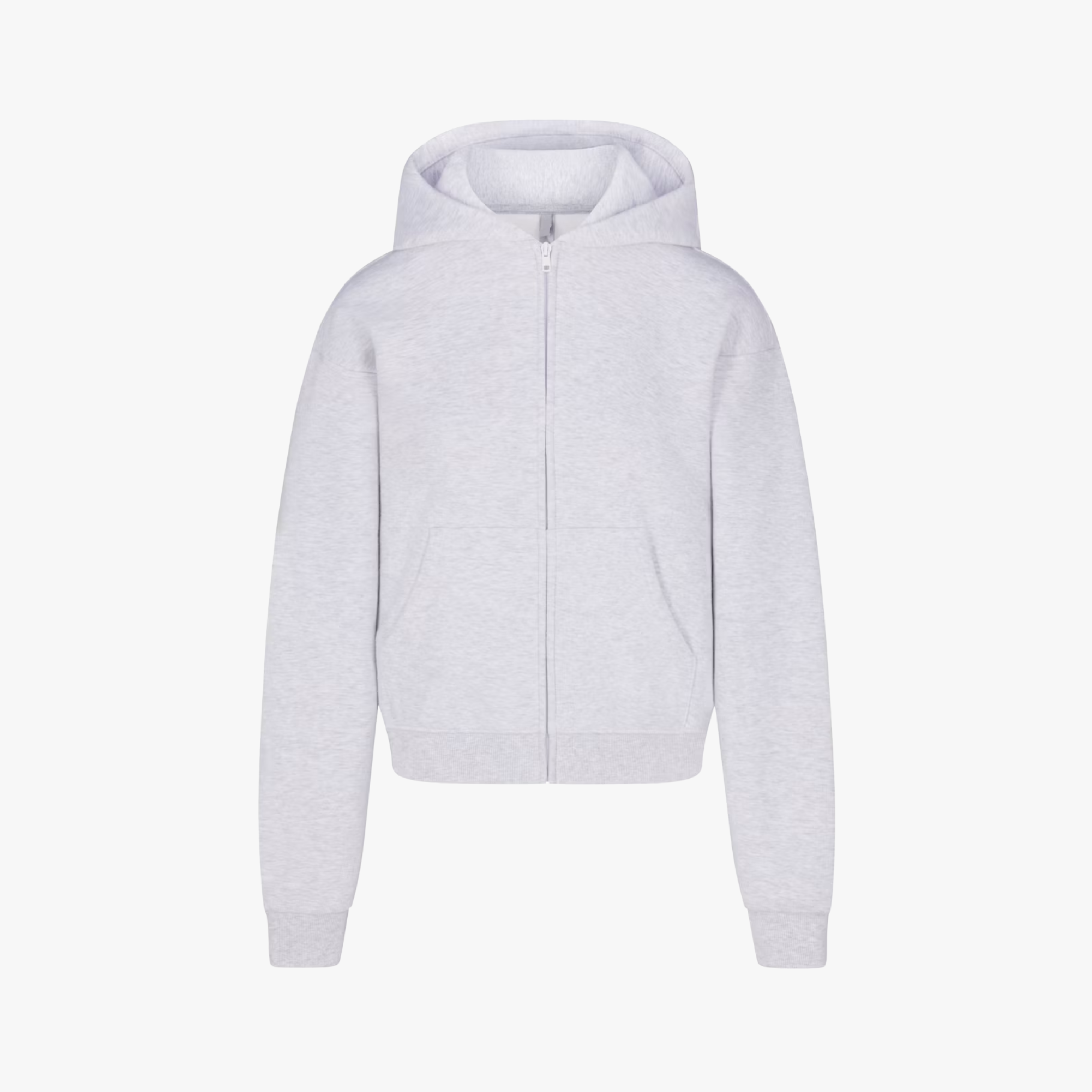 SKIMS Cotton Fleece ZIp Up Light Heather Grey