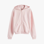 SKIMS Cotton Fleece ZIp Up Barely Pink