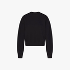 SKIMS Cotton Fleece Classic Crewneck Black
