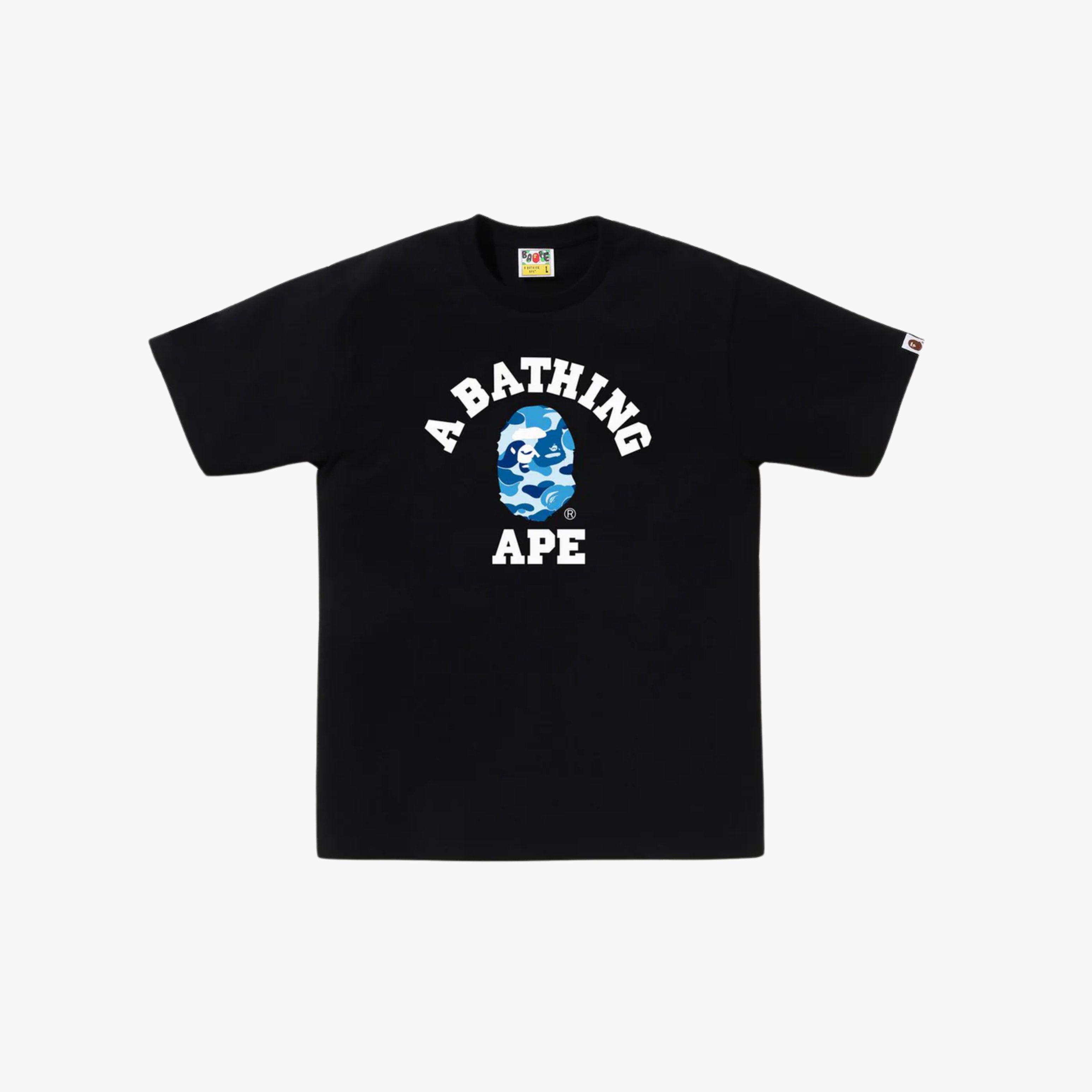 Bape Abc Camo College Tee Black/Blue