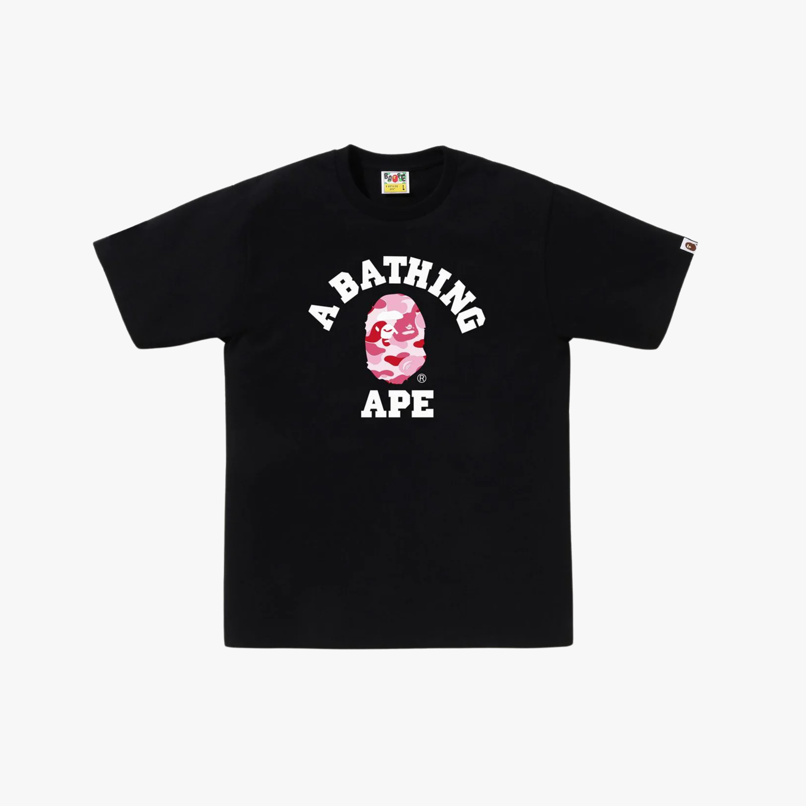 Bape Abc Camo College Tee Black/Pink