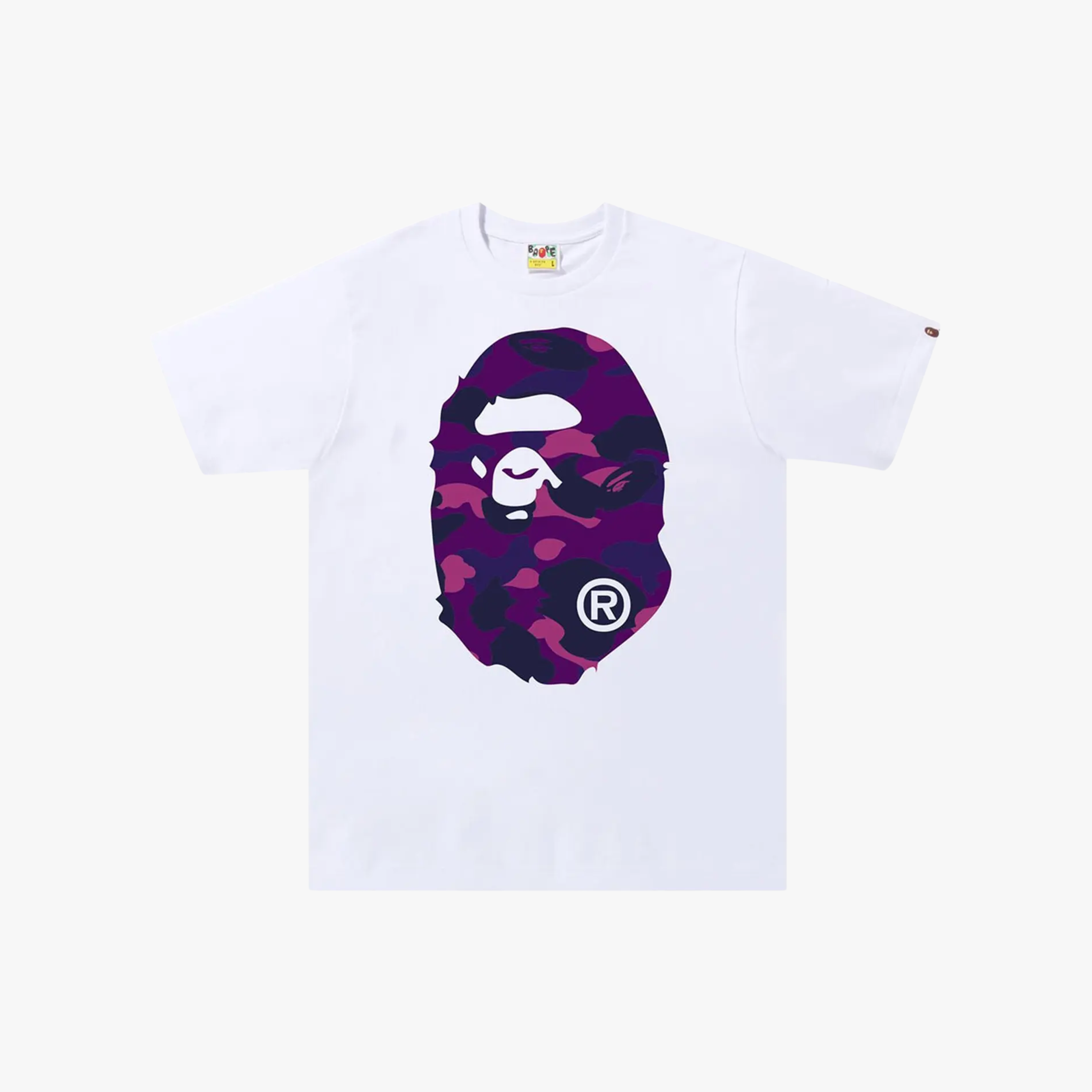 BAPE Color Camo Big Ape Head Tee White/Purple
