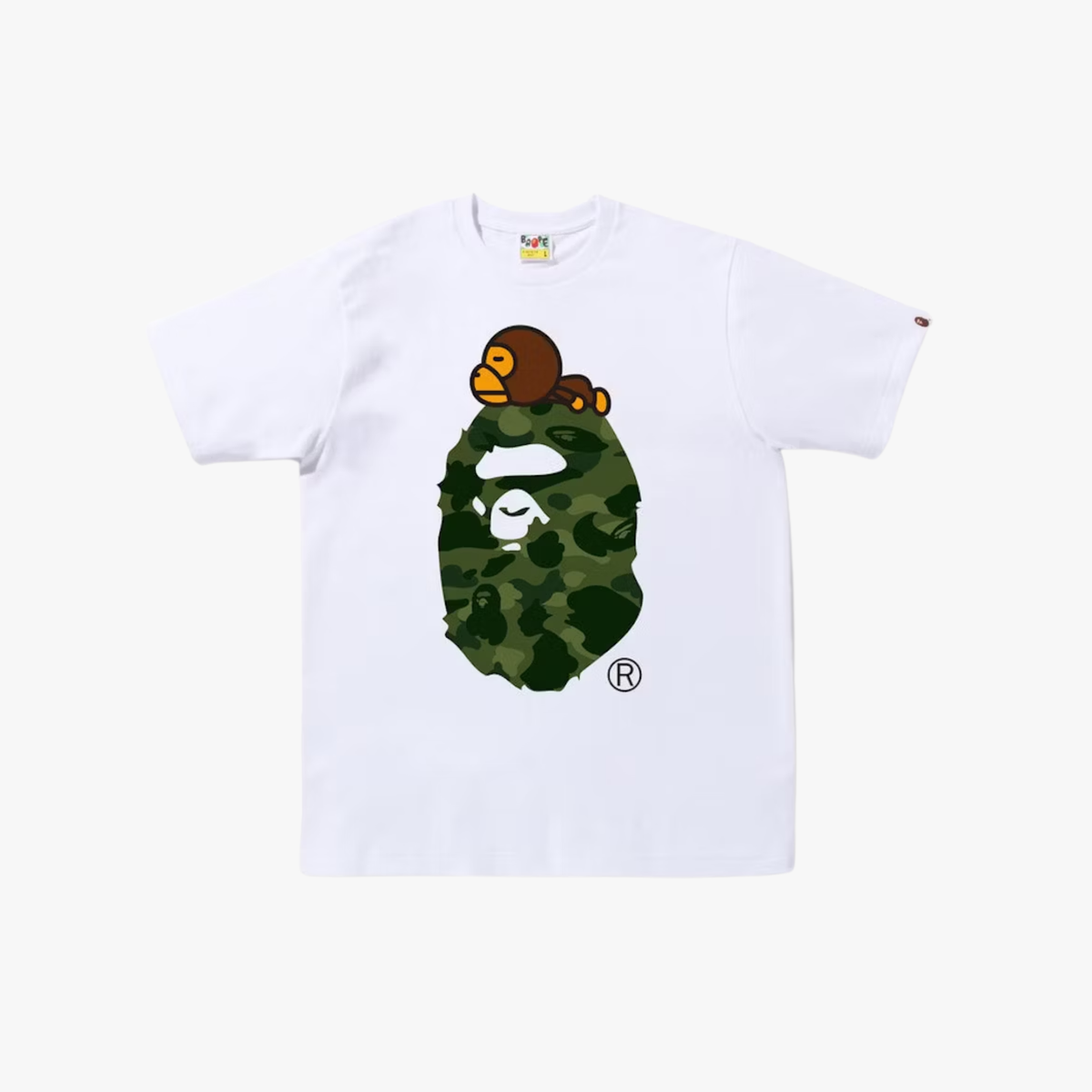 BAPE Color Camo Milo On Big Ape Tee White