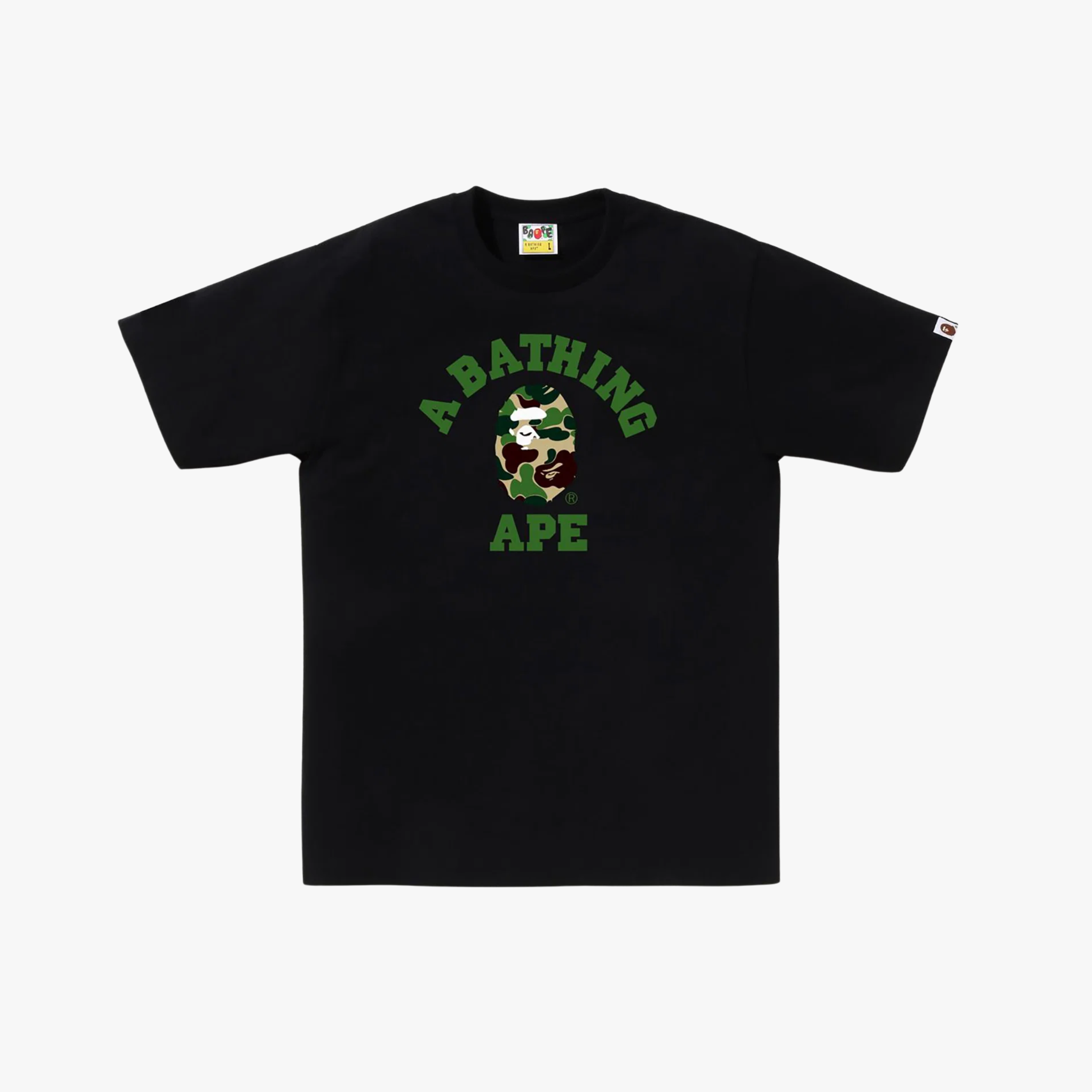 Bape Abc Camo College Tee Black/Green