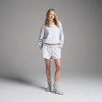 SKIMS Cotton Fleece Classic Crewneck Light Heather Grey
