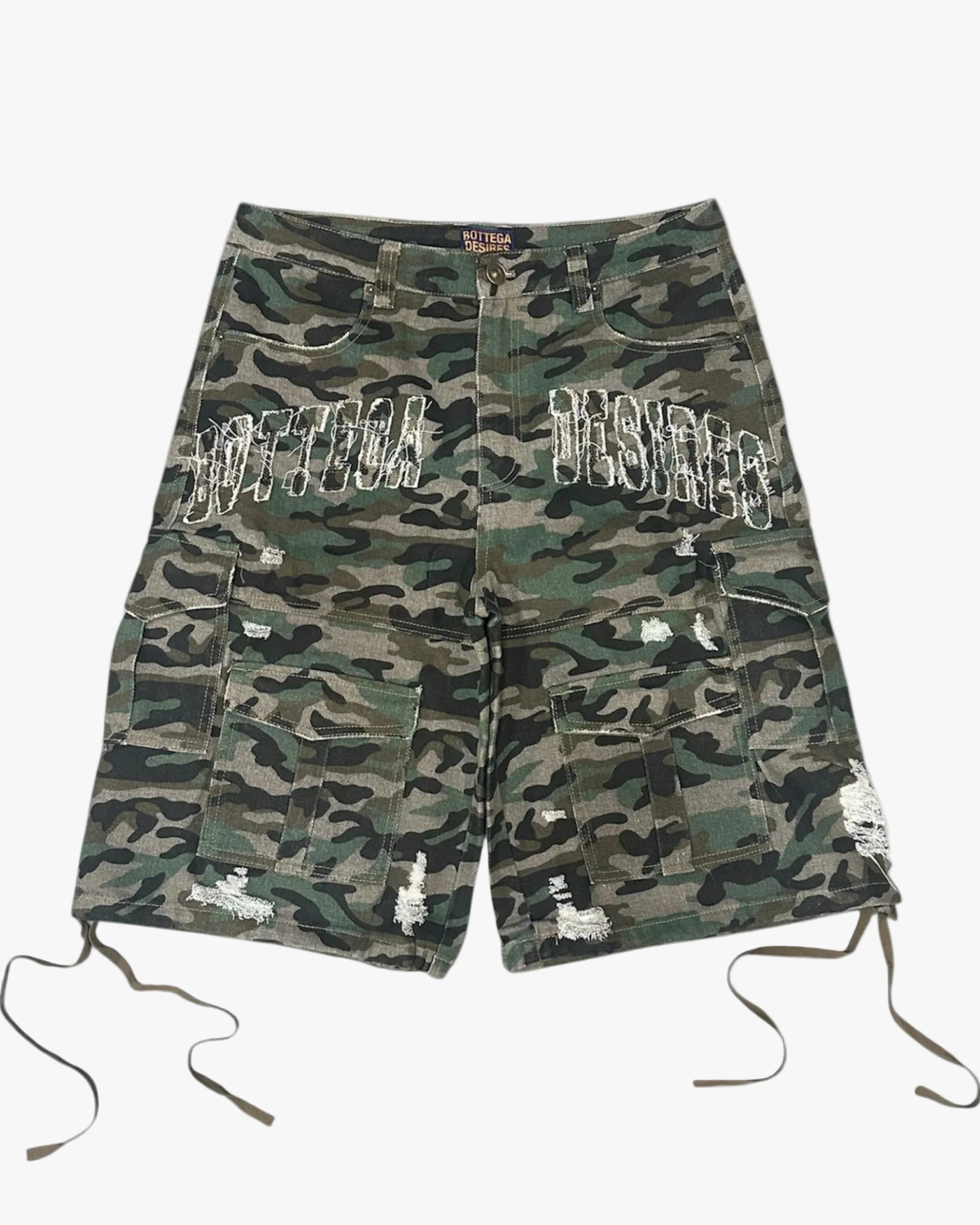 Bottega Desire Cargo Camo Shorts