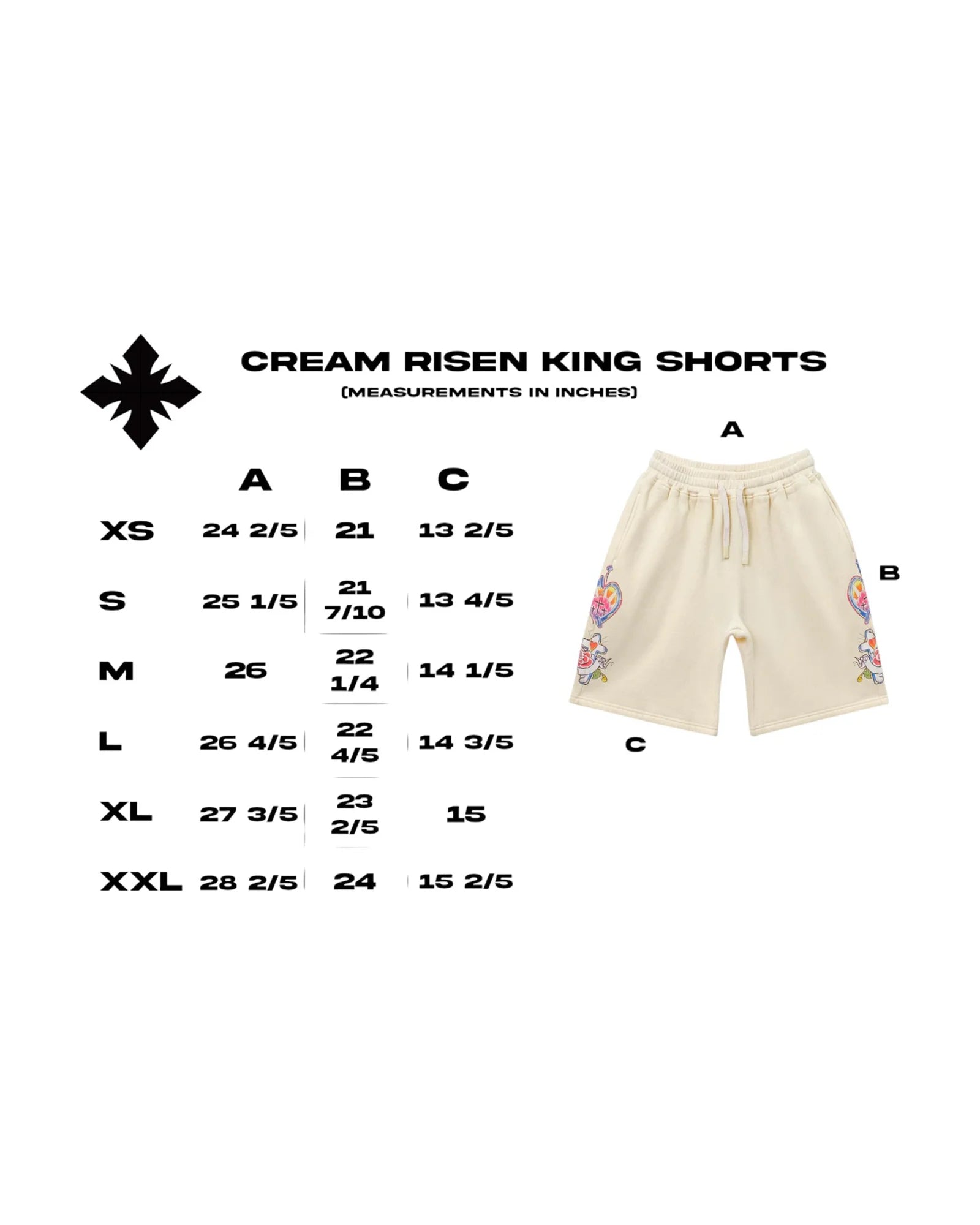 We Are Righteous Risen King Sweatshort Cream