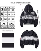 Vale Forever Black Cursive Zip Up Hoodie