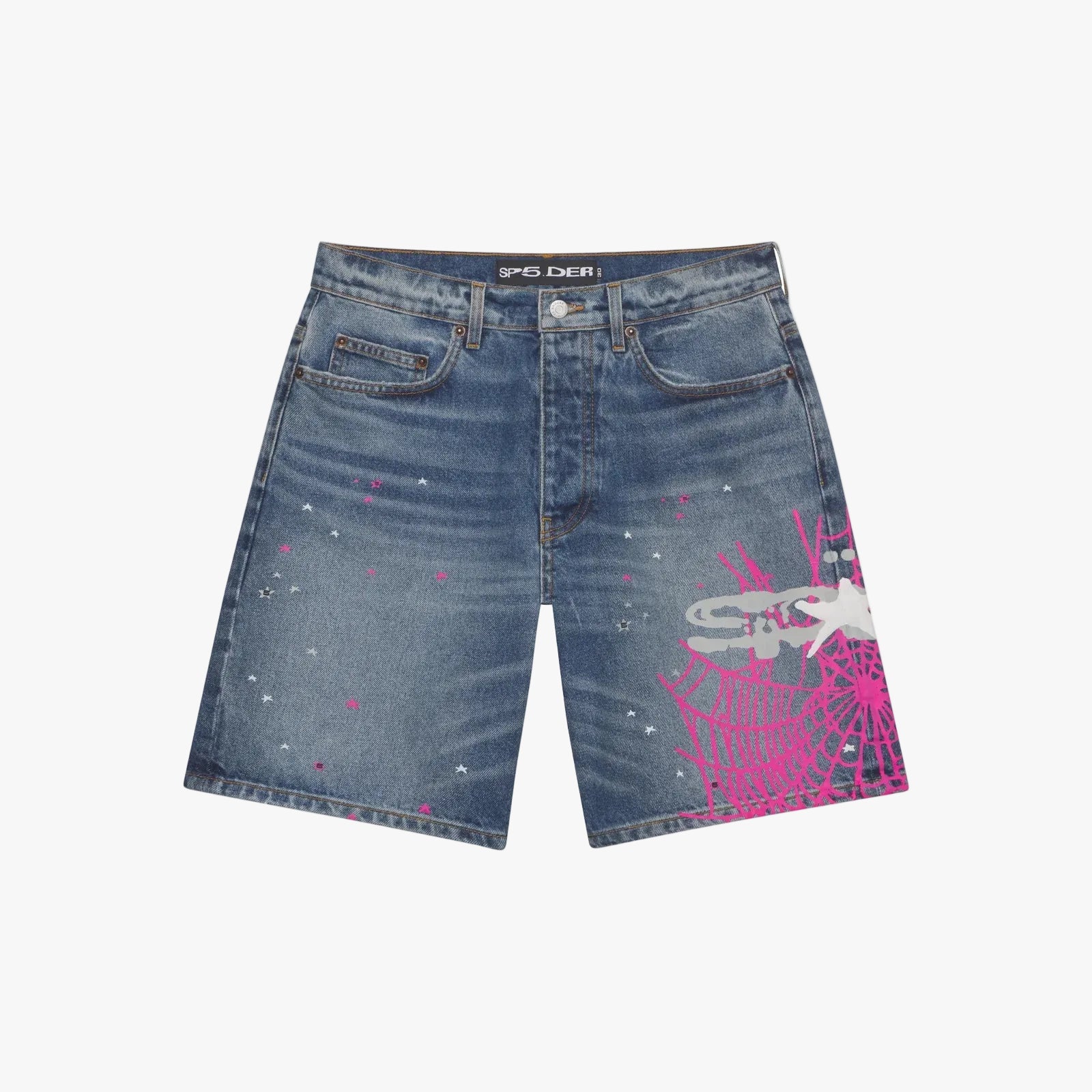 Sp5der HEAVY WEB DENIM SHORT