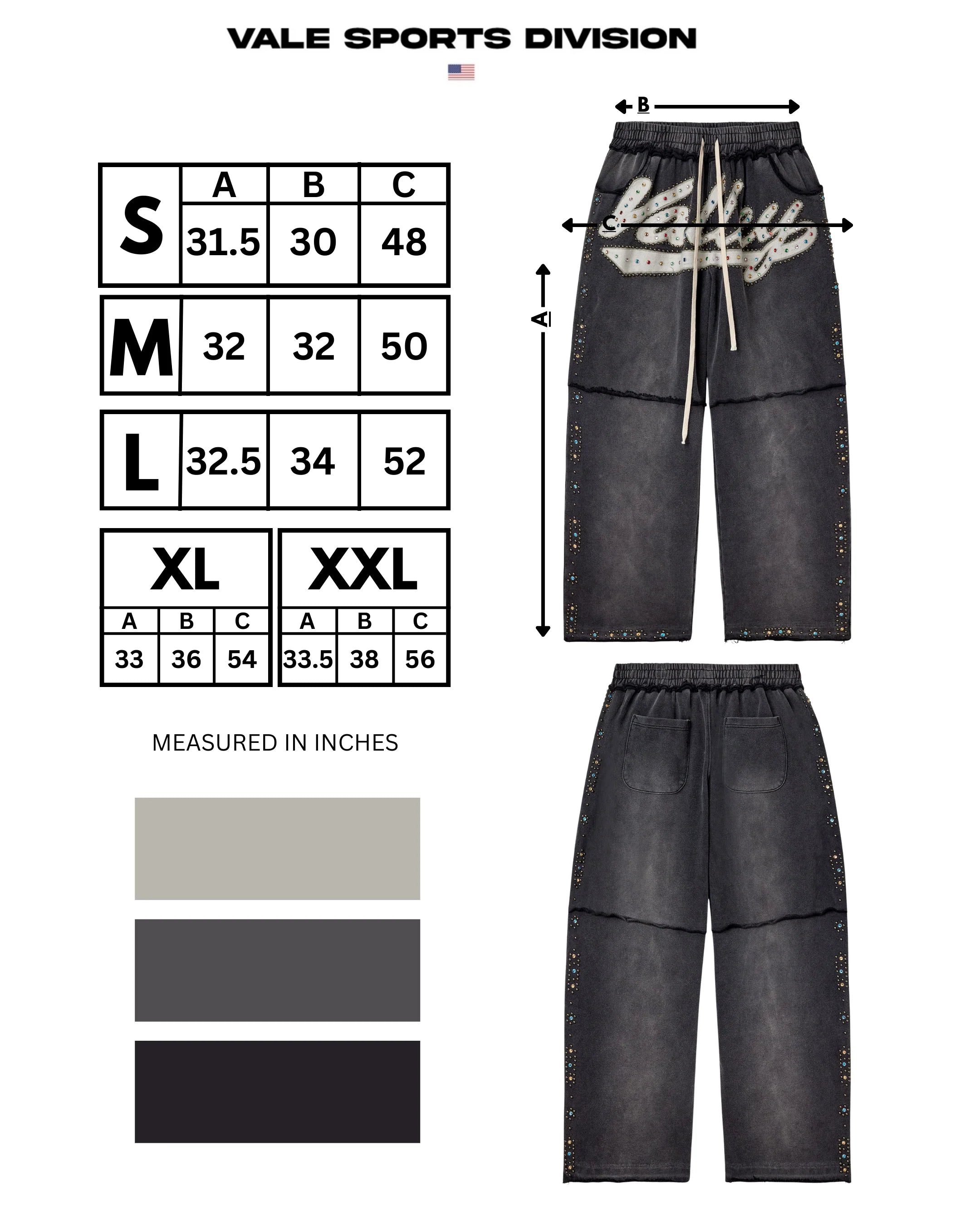 VALE FOREVER SKITTLE SWEATPANTS Black