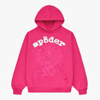 Sp5der Pink White Legacy Hoodie