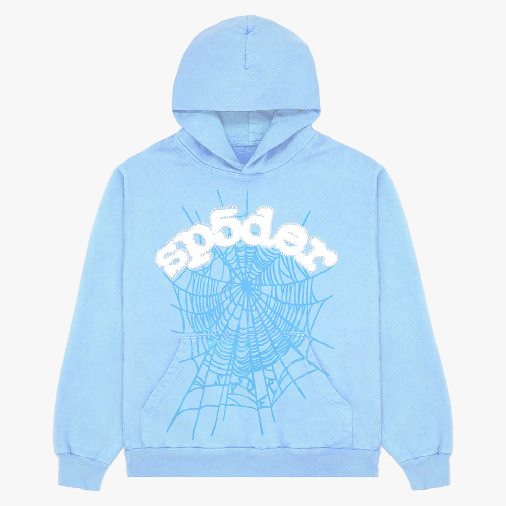 Sp5der Web Hoodie Sky Blue