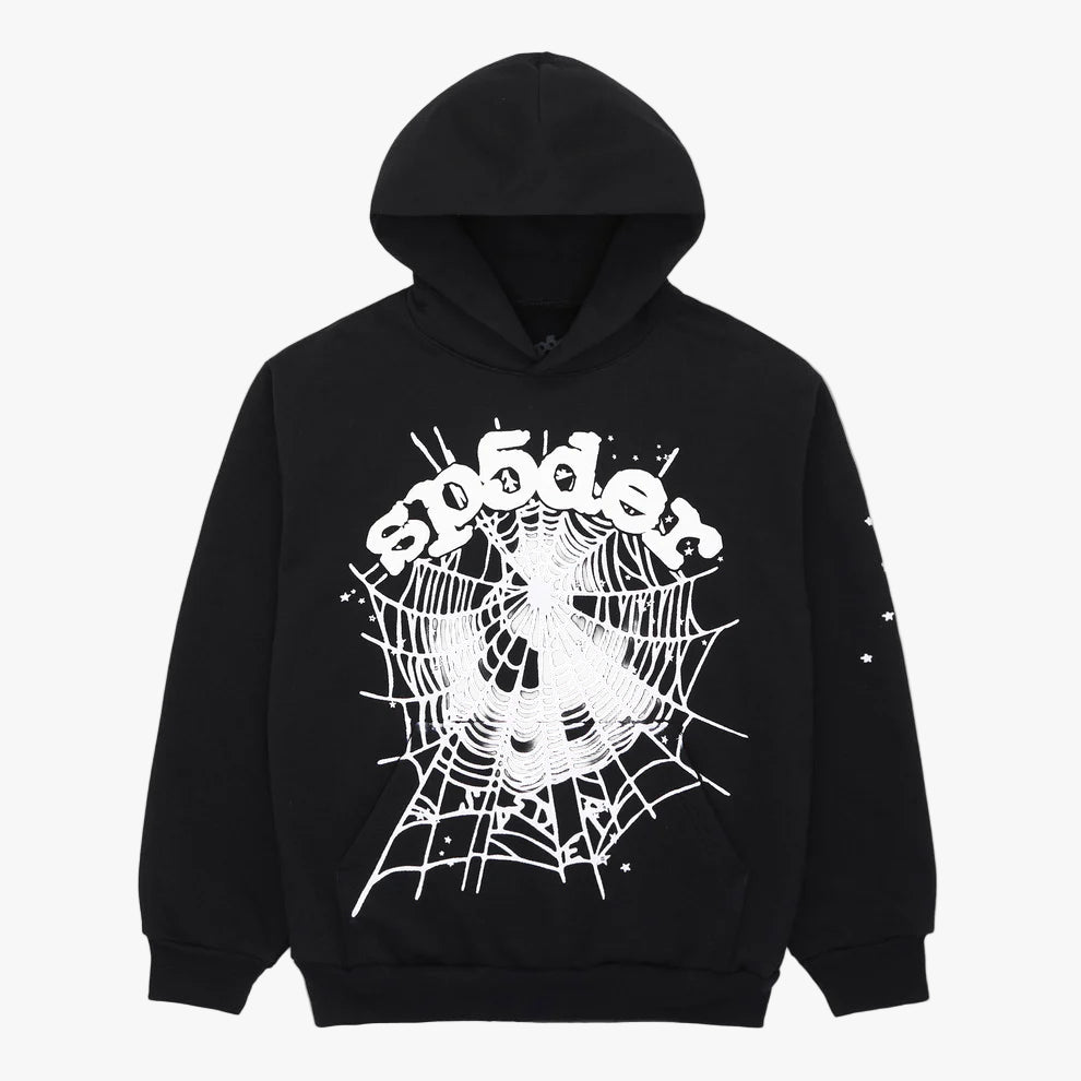 Sp5der OG Web Hoodie Black