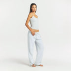 SKIMS Cotton Fleece Classic Straight Leg Pant Light Heather Grey